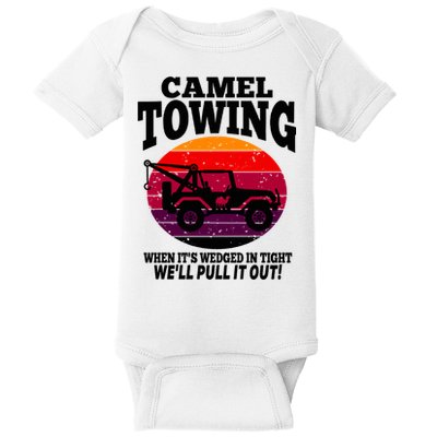 Camel Towing Gift Funny Retro Camel Towing Funny Halloween Gift Baby Bodysuit