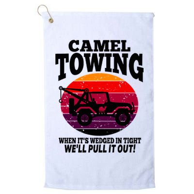 Camel Towing Gift Funny Retro Camel Towing Funny Halloween Gift Golf Towel