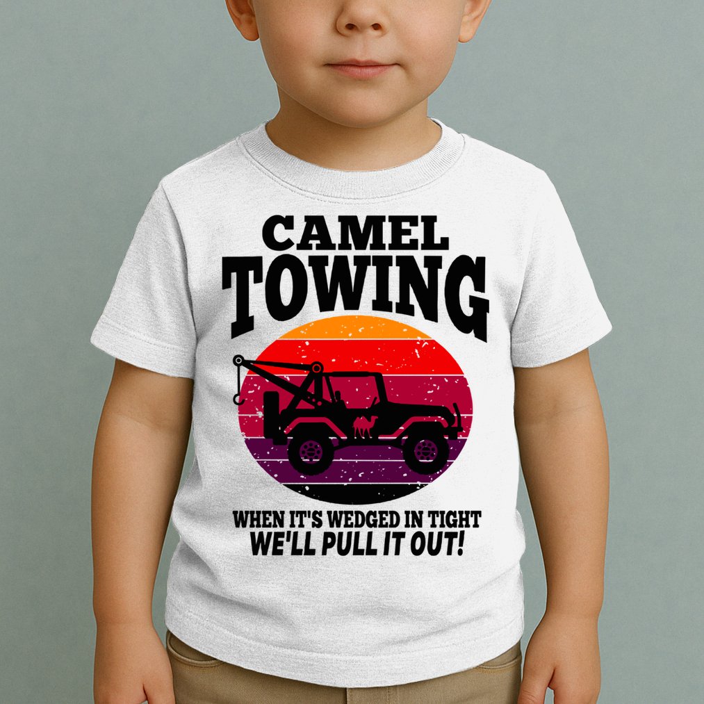 Camel Towing Gift Funny Retro Camel Towing Funny Halloween Gift Toddler T-Shirt