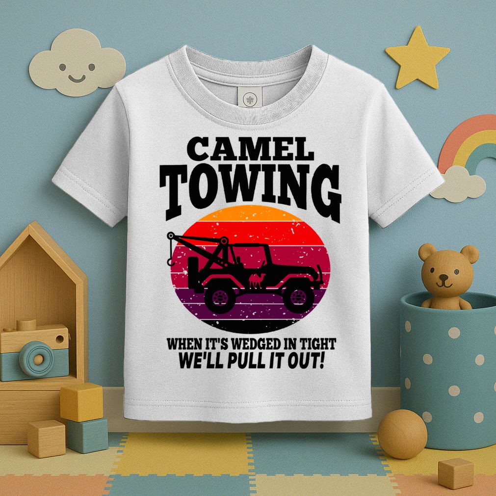 Camel Towing Gift Funny Retro Camel Towing Funny Halloween Gift Toddler T-Shirt