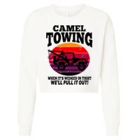 Camel Towing Gift Funny Retro Camel Towing Funny Halloween Gift Cropped Pullover Crew
