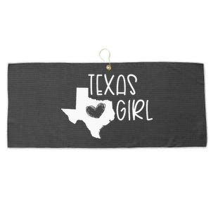 Cute Texas Girl I Love Texas Real Proud Texan Large Microfiber Waffle Golf Towel