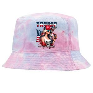 Cool Trump Girl No Apologies Tie-Dyed Bucket Hat