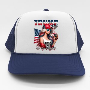 Cool Trump Girl No Apologies Trucker Hat