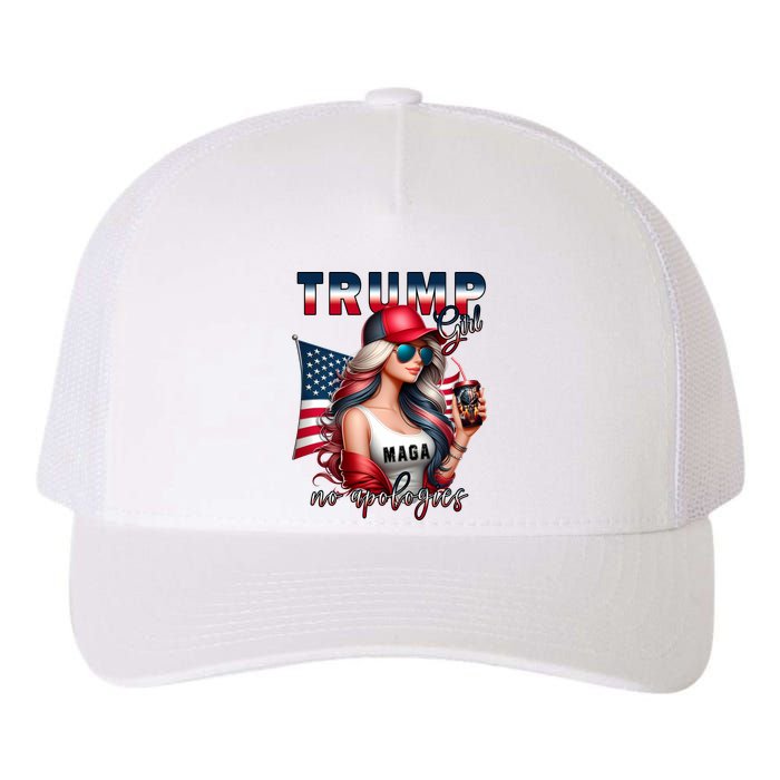 Cool Trump Girl No Apologies Yupoong Adult 5-Panel Trucker Hat