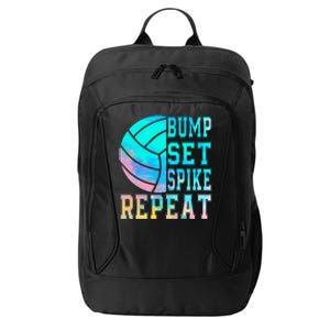 Colorful Teen Girl Volleyball Bump Set Spike Repeat City Backpack