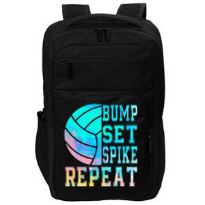 Colorful Teen Girl Volleyball Bump Set Spike Repeat Impact Tech Backpack