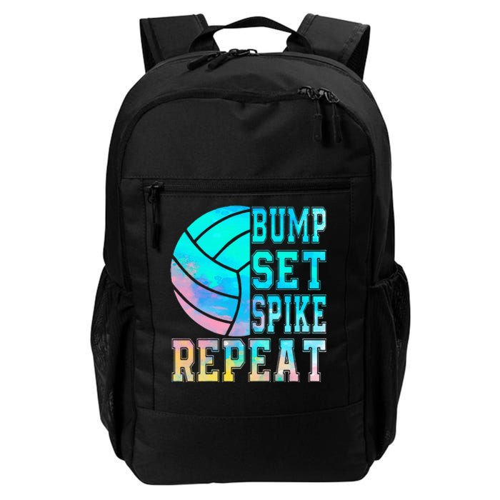 Colorful Teen Girl Volleyball Bump Set Spike Repeat Daily Commute Backpack