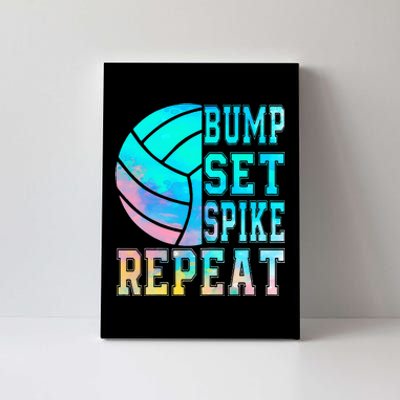 Colorful Teen Girl Volleyball Bump Set Spike Repeat Canvas