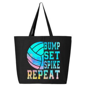 Colorful Teen Girl Volleyball Bump Set Spike Repeat 25L Jumbo Tote