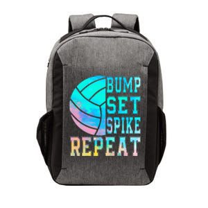 Colorful Teen Girl Volleyball Bump Set Spike Repeat Vector Backpack