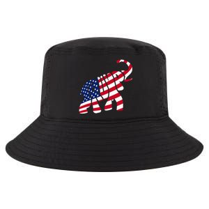 Cute Trump Gift Proud American Flag Elephant Cool Comfort Performance Bucket Hat