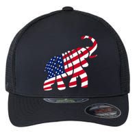 Cute Trump Gift Proud American Flag Elephant Flexfit Unipanel Trucker Cap