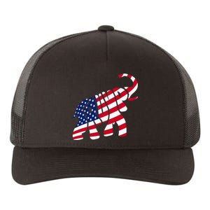 Cute Trump Gift Proud American Flag Elephant Yupoong Adult 5-Panel Trucker Hat