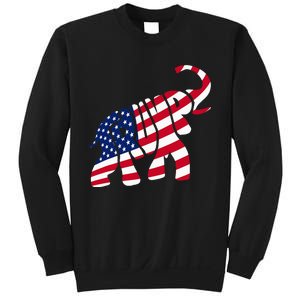 Cute Trump Gift Proud American Flag Elephant Sweatshirt