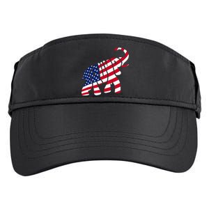 Cute Trump Gift Proud American Flag Elephant Adult Drive Performance Visor