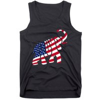 Cute Trump Gift Proud American Flag Elephant Tank Top