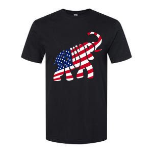 Cute Trump Gift Proud American Flag Elephant Softstyle CVC T-Shirt