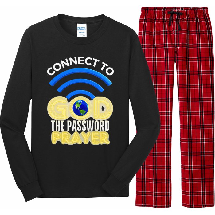 Connect To God Wifi Password Is Prayer Long Sleeve Pajama Set