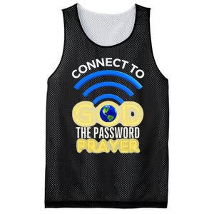 Connect To God Wifi Password Is Prayer Mesh Reversible Basketball Jersey Tank