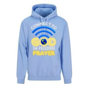 Connect To God Wifi Password Is Prayer Unisex Surf Hoodie