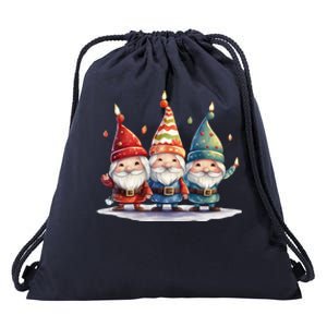 Christmas Three Gnomies Gift Xmas Gnomies Gift Drawstring Bag