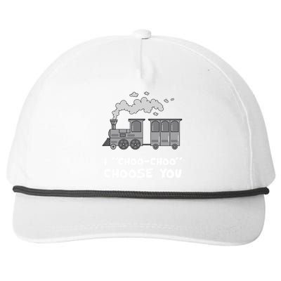 Cute Train Gift I Choo Choo Choose You Meaningful Gift Snapback Five-Panel Rope Hat