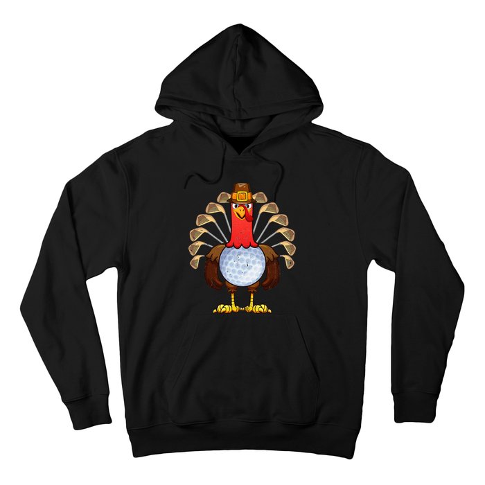 Cool Thanksgiving Golf Gobble Player Turkey Thankful Hoodie