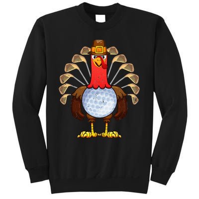 Cool Thanksgiving Golf Gobble Player Turkey Thankful Sweatshirt