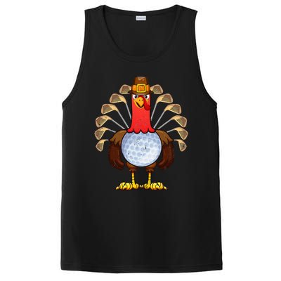 Cool Thanksgiving Golf Gobble Player Turkey Thankful PosiCharge Competitor Tank