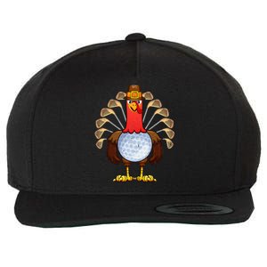 Cool Thanksgiving Golf Gobble Player Turkey Thankful Wool Snapback Cap