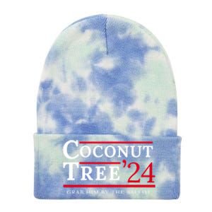 Coconut Tree Grab Him By The Ballot Election 2024 Tie Dye 12in Knit Beanie