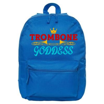 Cute Trombone Goddess Orchestra Band Music Queen Girls Crown Gift 16 in Basic Backpack