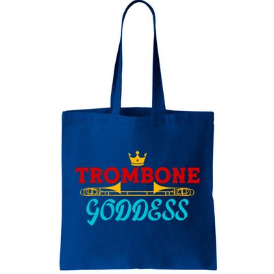 Cute Trombone Goddess Orchestra Band Music Queen Girls Crown Gift Tote Bag