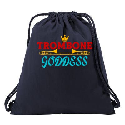 Cute Trombone Goddess Orchestra Band Music Queen Girls Crown Gift Drawstring Bag