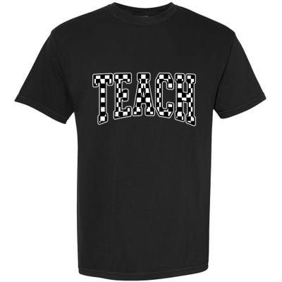 Checkered Teach Gift For Teachers Garment-Dyed Heavyweight T-Shirt