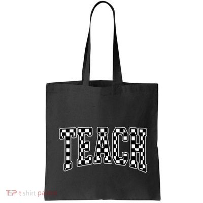 Checkered Teach Gift For Teachers Bag