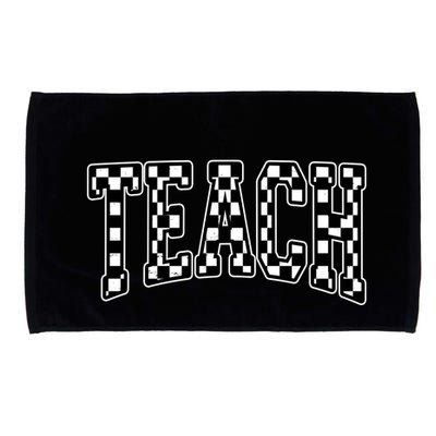 Checkered Teach Gift For Teachers Microfiber Hand Towel