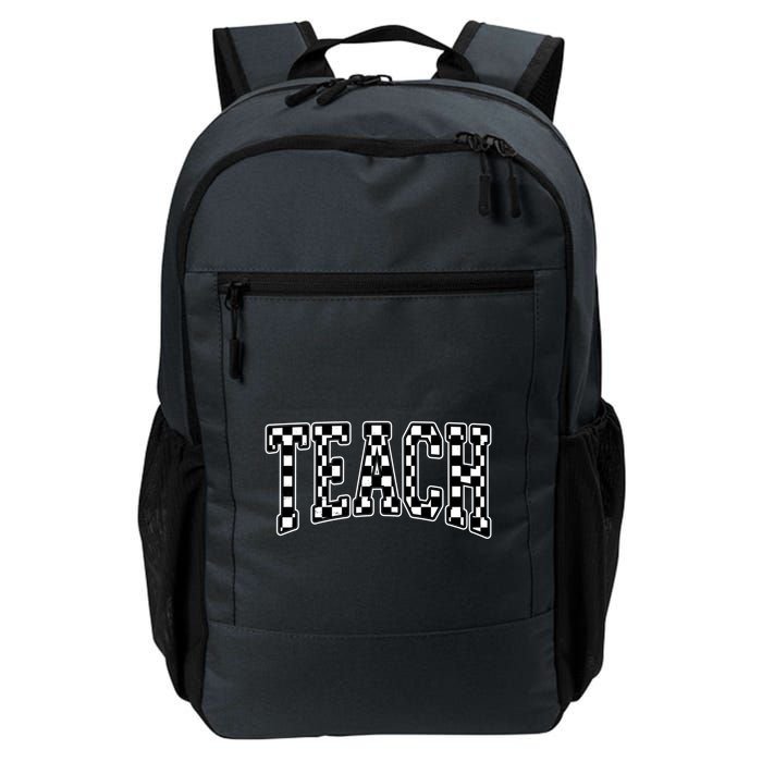 Checkered Teach Gift For Teachers Backpack