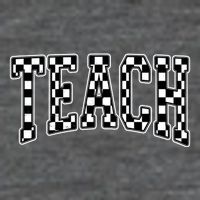 Checkered Teach Gift For Teachers Button