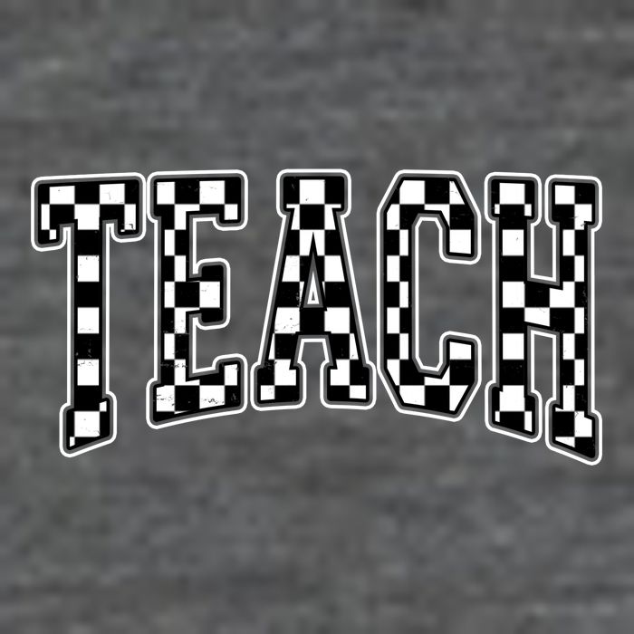 Checkered Teach Gift For Teachers Button