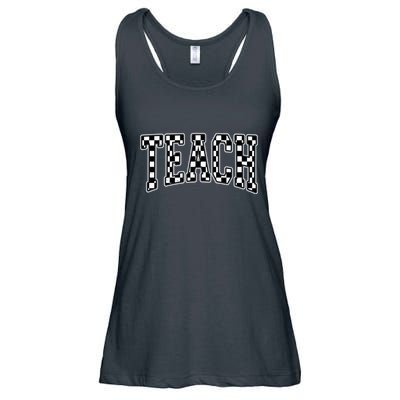 Checkered Teach Gift For Teachers Ladies Essential Flowy Tank