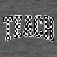 Checkered Teach Gift For Teachers Flatbill Hat