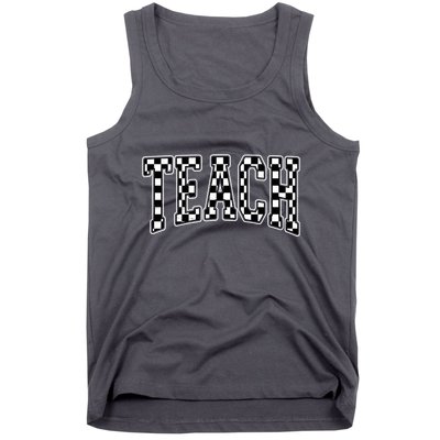 Checkered Teach Gift For Teachers Tank Top