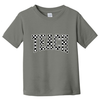 Checkered Teach Gift For Teachers Toddler T-Shirt