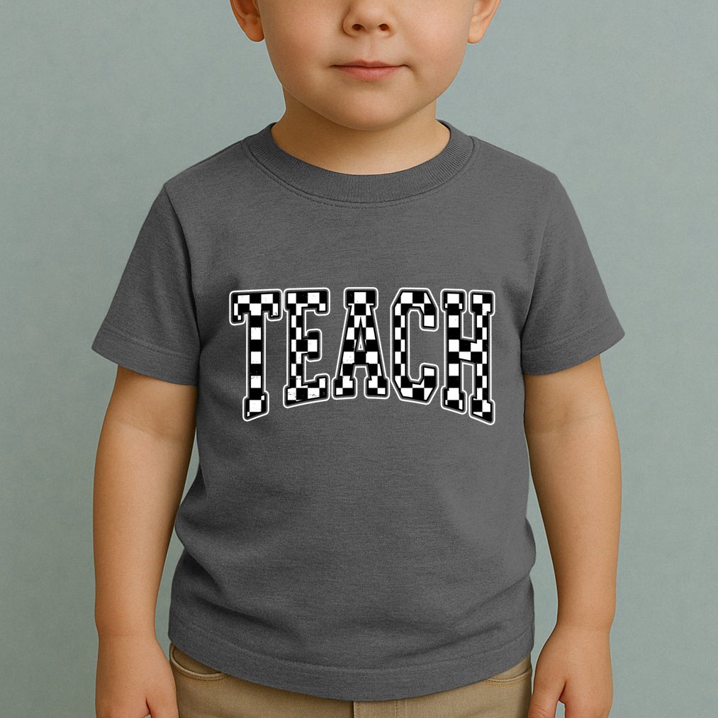 Checkered Teach Gift For Teachers Toddler T-Shirt