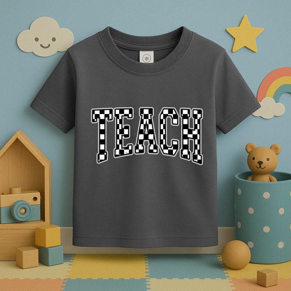 Checkered Teach Gift For Teachers Toddler T-Shirt