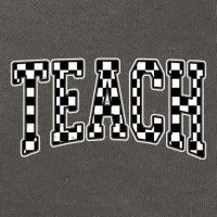 Checkered Teach Gift For Teachers Cotton Canvas Backpack