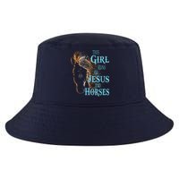 Christian THIS GIRL RUNS ON JESUS HORSES Equestrian Rider Cool Comfort Performance Bucket Hat