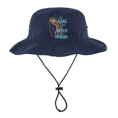 Christian THIS GIRL RUNS ON JESUS HORSES Equestrian Rider Bucket Hat